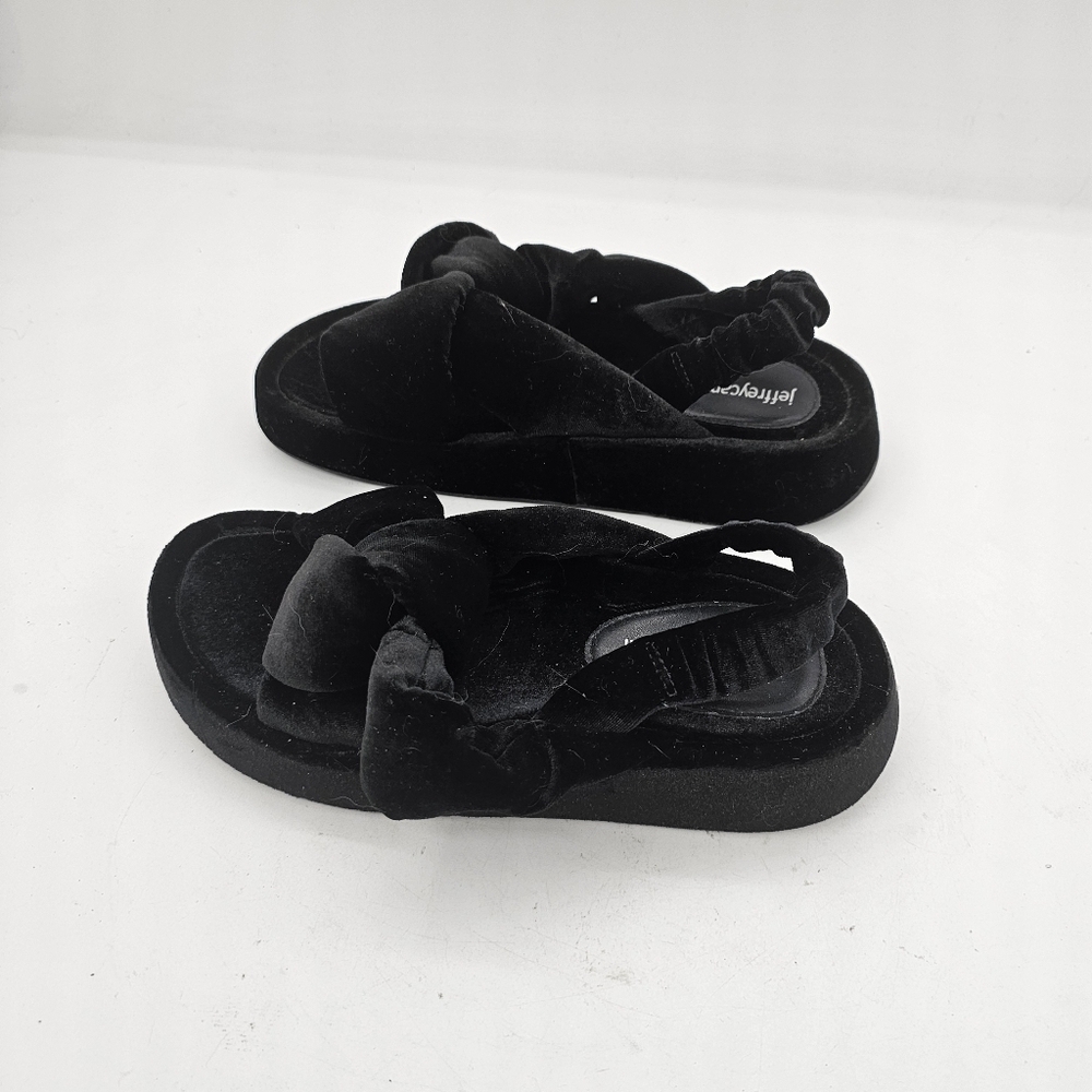 Jeffrey Campbell Sying Slingback Sandals Black Velvet Size 6 - Picture 5 of 12